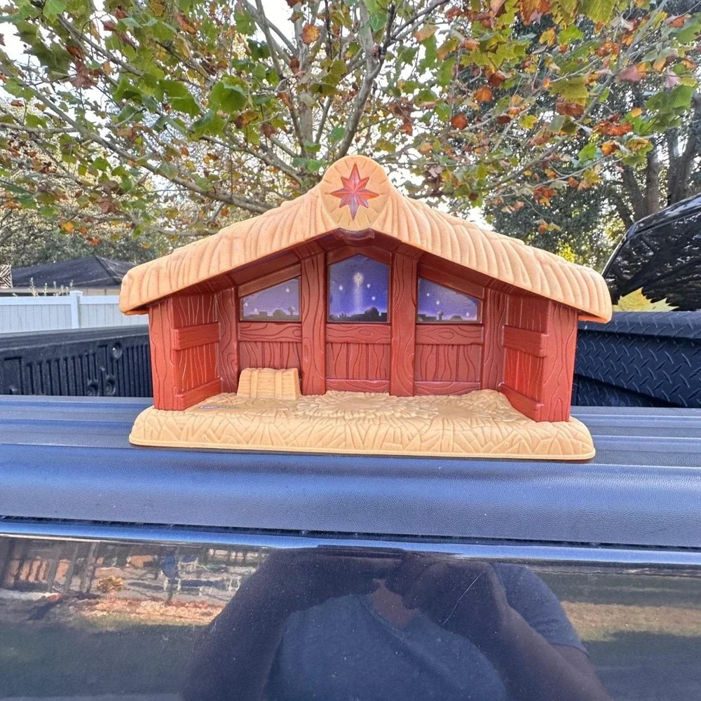 Fisher Price Little People Nativity WORKING Manger Stable Light Up Musical 2005‎